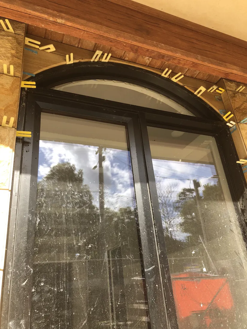 Bespoke sandstone cladding detail for private residence