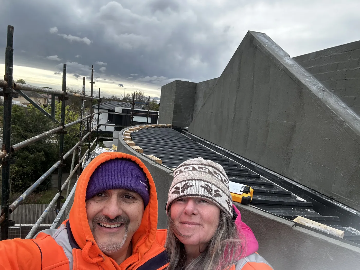 TN Stone team on site at the completed Brighton roofline