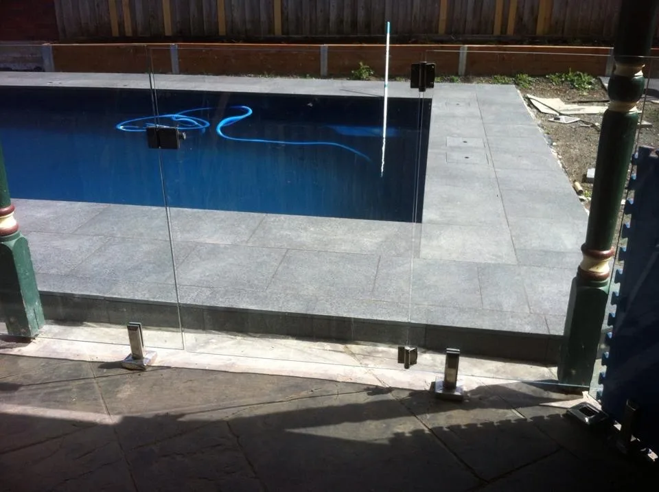 Completed granite pool coping installation in Hillside, Victoria