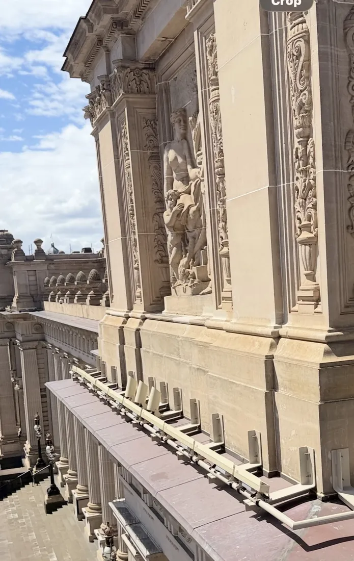 Lighting fixture installed at Parliament House by TN Stone