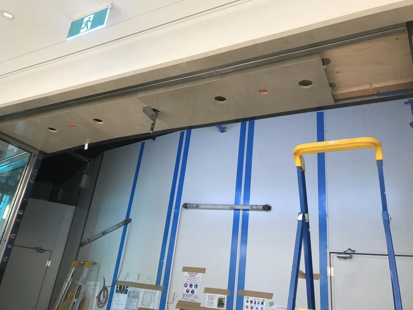Premium marble cladding installation for airport retail project