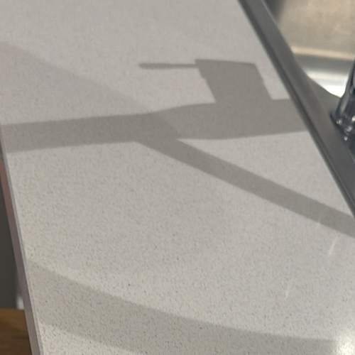 Stone benchtop edge restored after stain removal treatment by TN Stone Melbourne